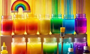 Explore Color Mixing with Rainbow jars