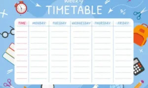 creating a schedule