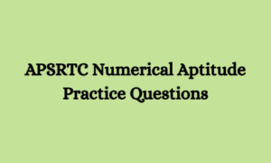 APSRTC Numerical Aptitude