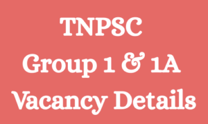 TNPSC Group 1 exams