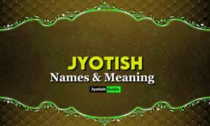 The Meaning of 'Jyotish'