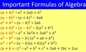 Important Algebra Formulas