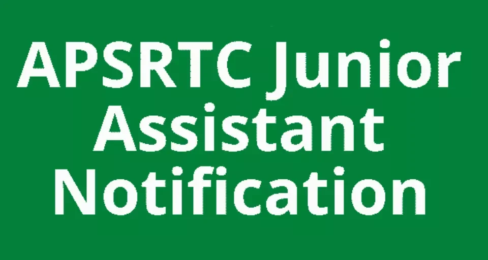 APSRTC Junior Assistant Recruitment
