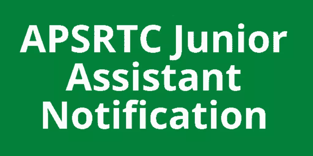 APSRTC Junior Assistant Recruitment
