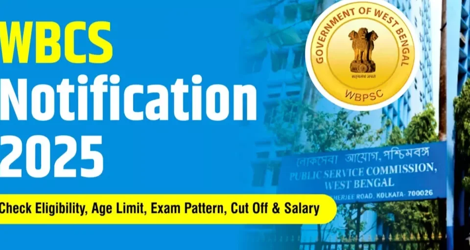 WBCS Exam 2025 Notification
